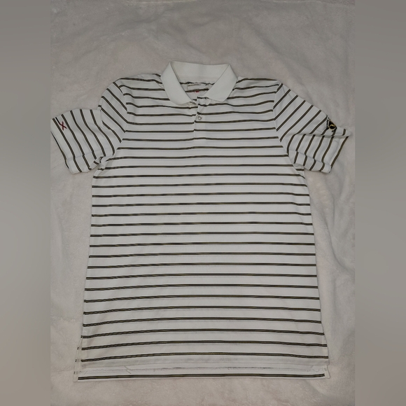 RLX Ralph Lauren White and Yellow Striped Polo - Picture 1 of 6